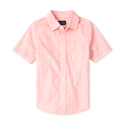 Boys Diamond Poplin Button Down Shirt